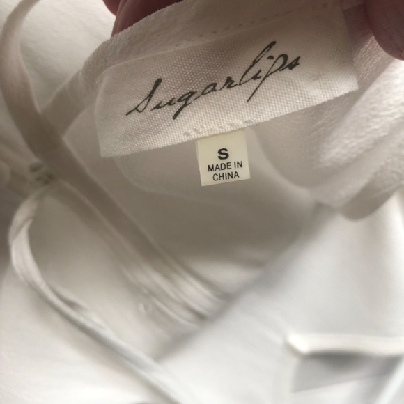 NWOT Sugar Lips Long Ombre Fringed top - Picture 4 of 17